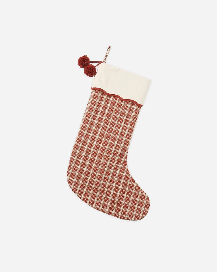 Noel Stocking | Ruby Plaid | Rylee & Cru