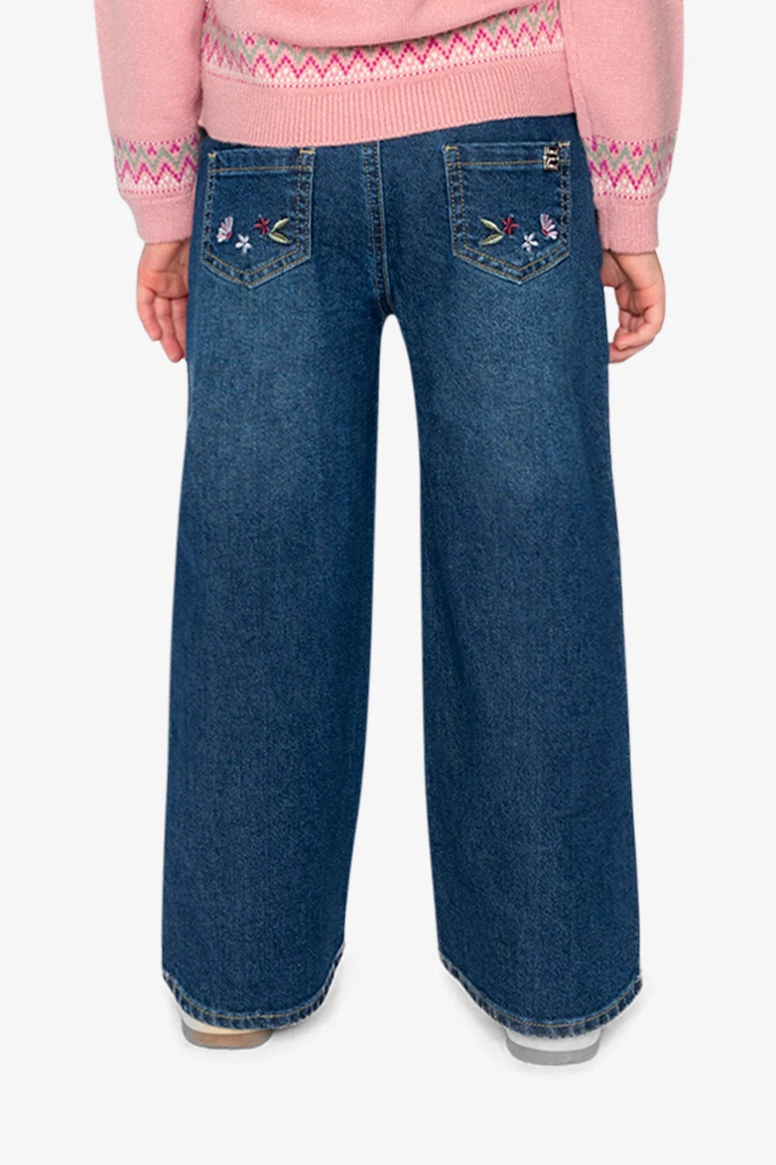 Embroidered Jeans | Light Blue Denim | Deux Par Deux