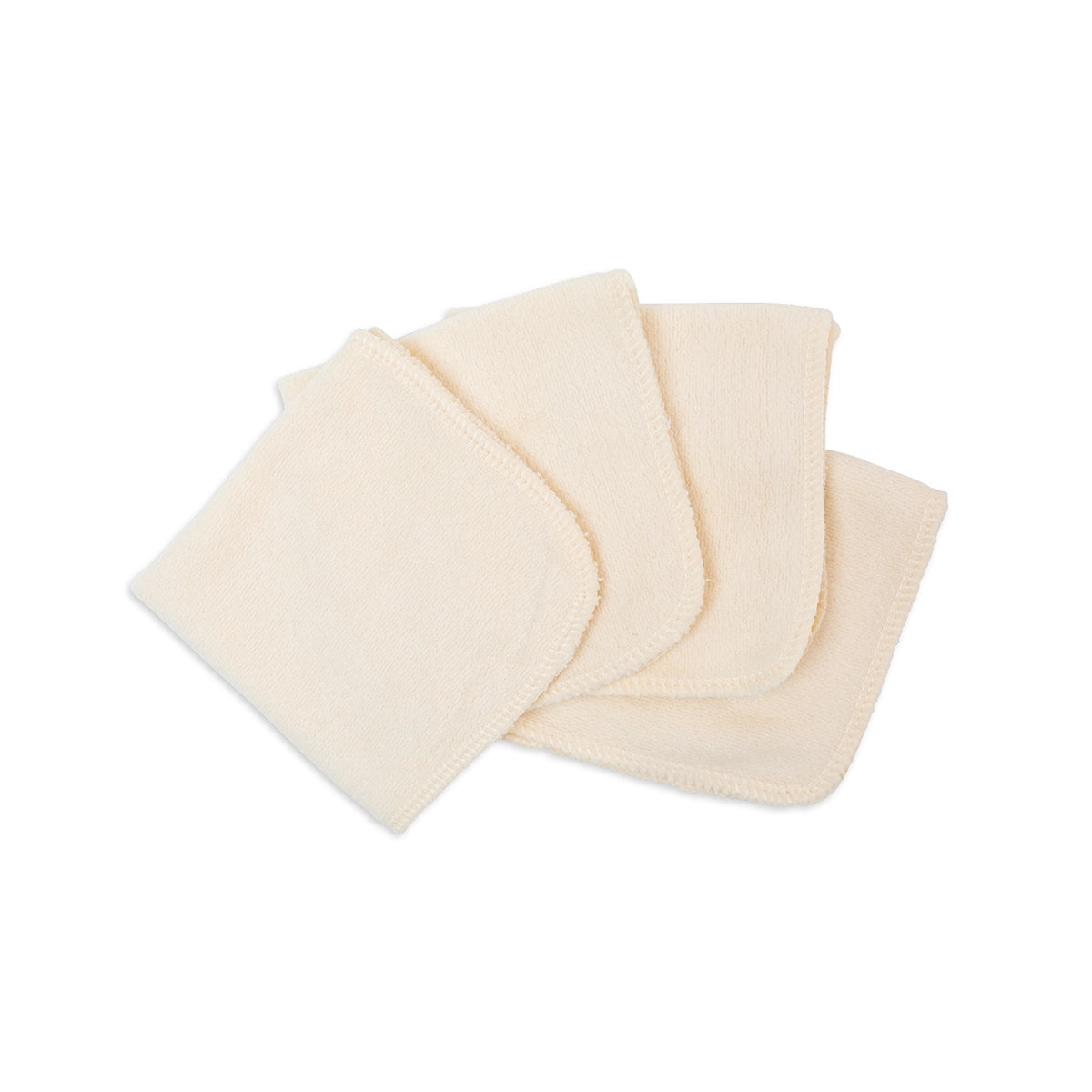 Organic Cotton Face & Baby Wash Cloths – 4 Pack | Lulujo