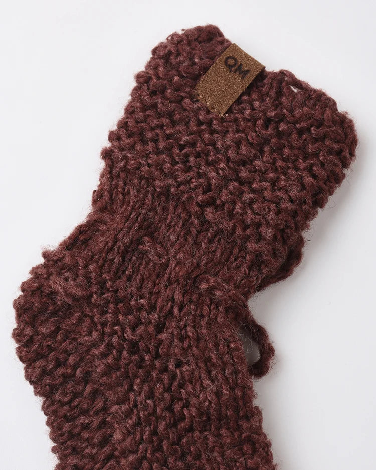 Knit Booties | Black Cherry | Quincy Mae