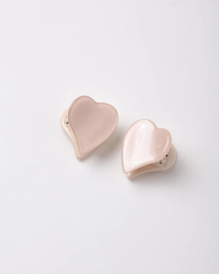 Heart Mini Clips | Dusty Blue, Blush, Clay | Rylee & Cru