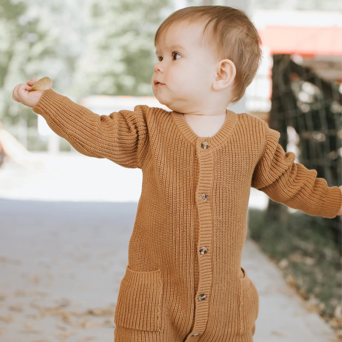 Amber Sweater Knit Playsuit | Petit Lem