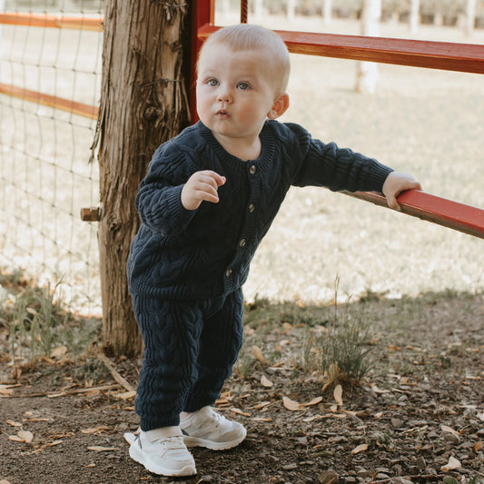 Dressy Blues Sweater Knit Leggings | Petit Lem