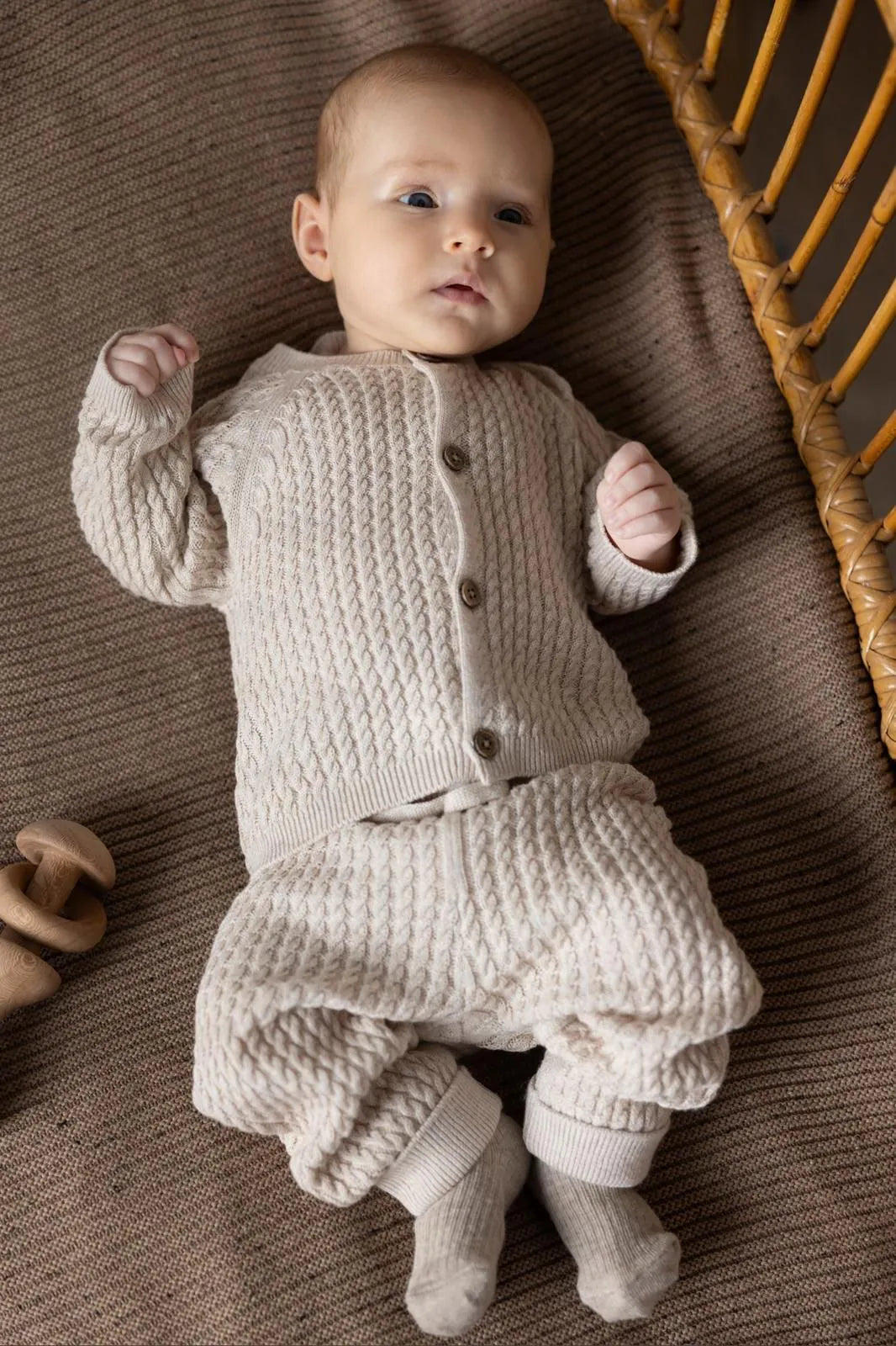 Newborn Trousers | Sand Melange | Noppies