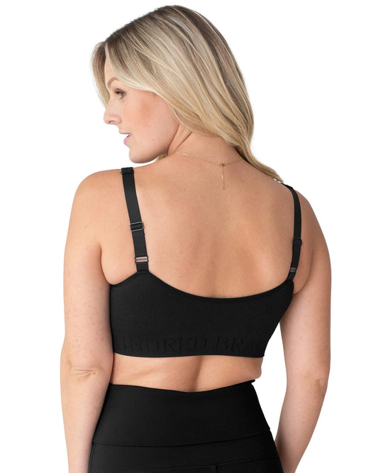 Sublime® Adjustable Crossover Nursing & Lounge Bra | Black