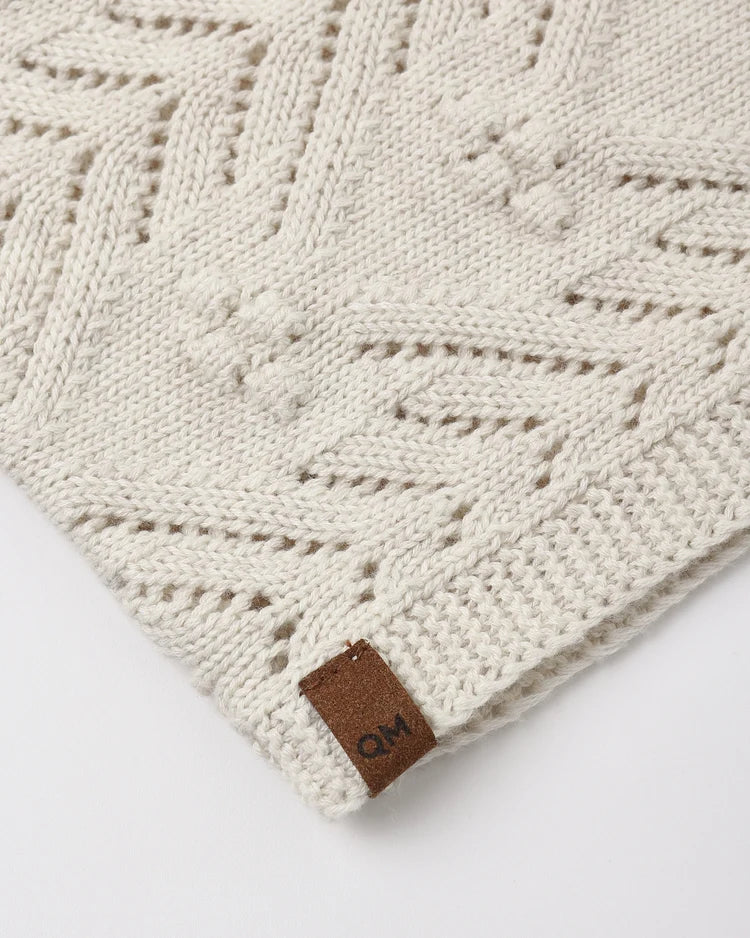 Knit Bonnet | Heathered Oatmeal | Quincy Mae