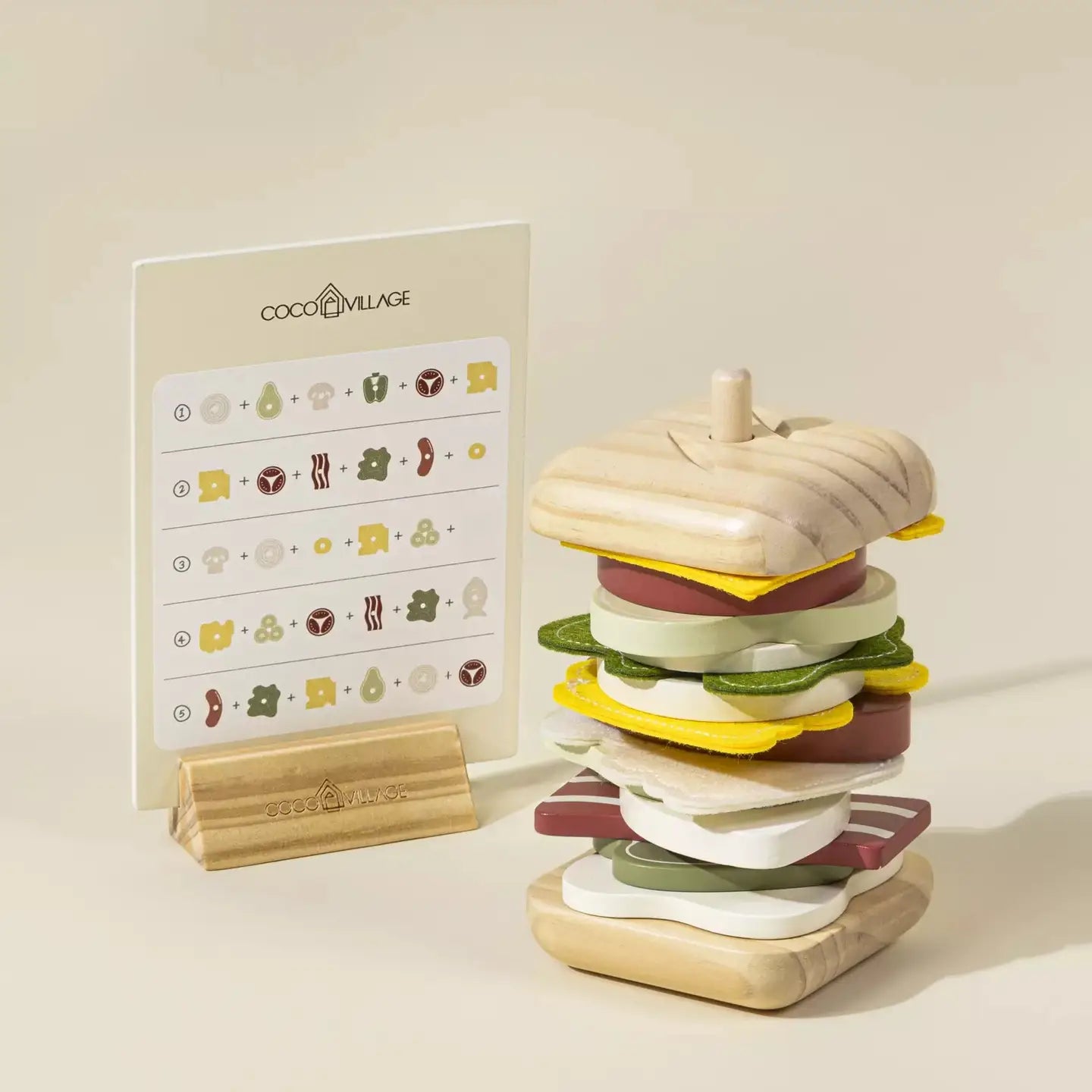 Wooden Stackable Sandwich | Coco Village