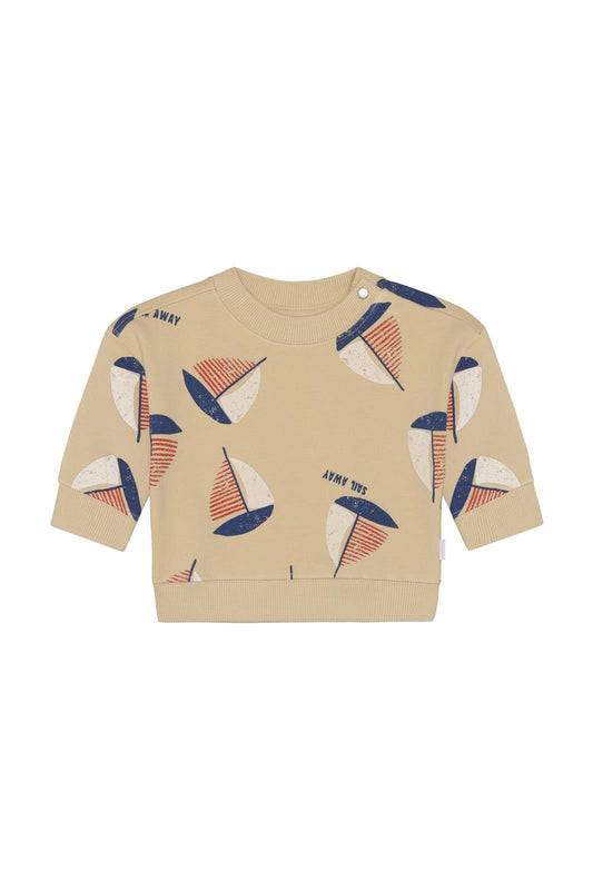 Sweatshirt | Sailboats on Beige | Noppies