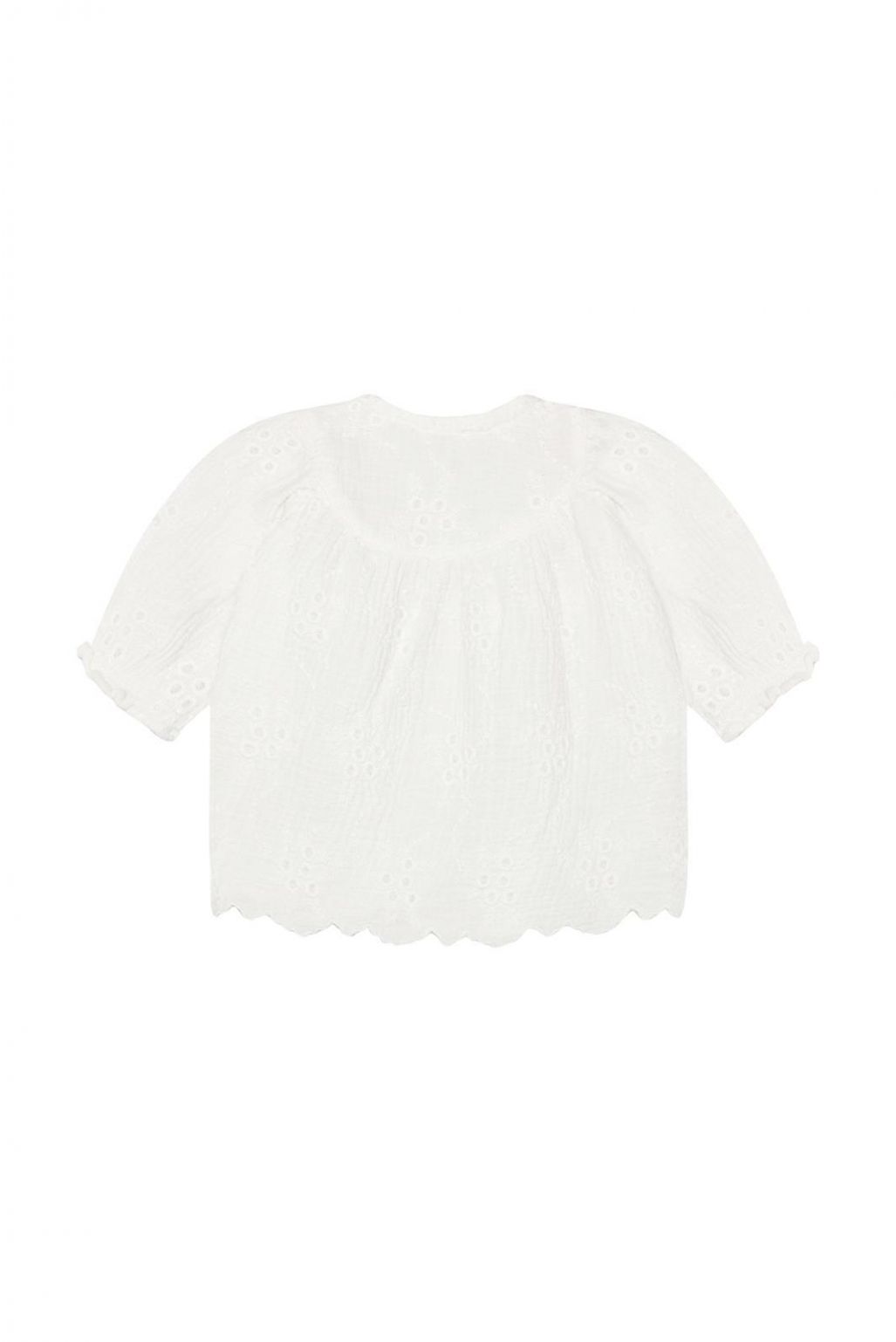 Embroidered Longsleeve Dress | White | Noppies