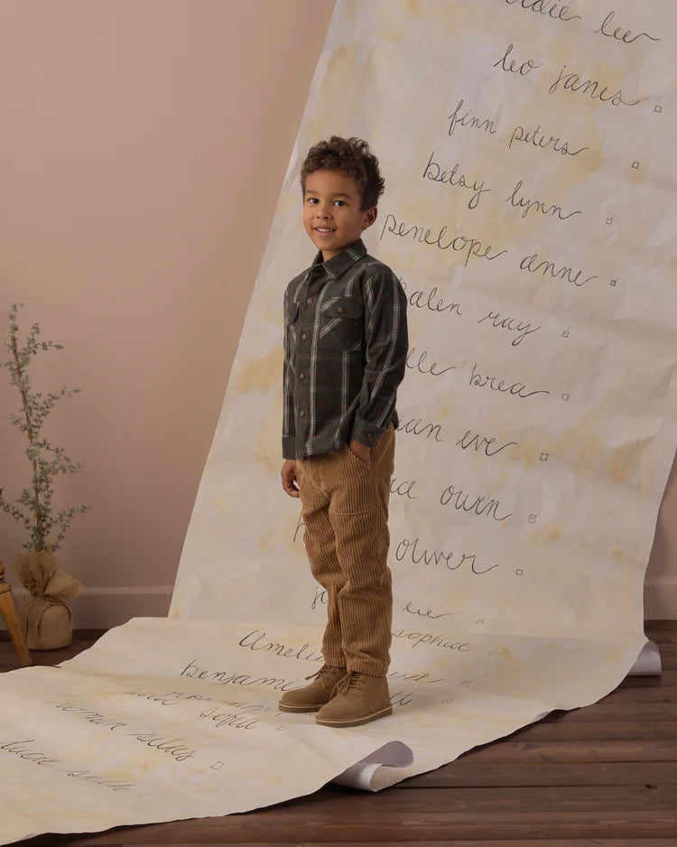 Pocketed Flannel Shirt | Holiday Plaid | Rylee & Cru
