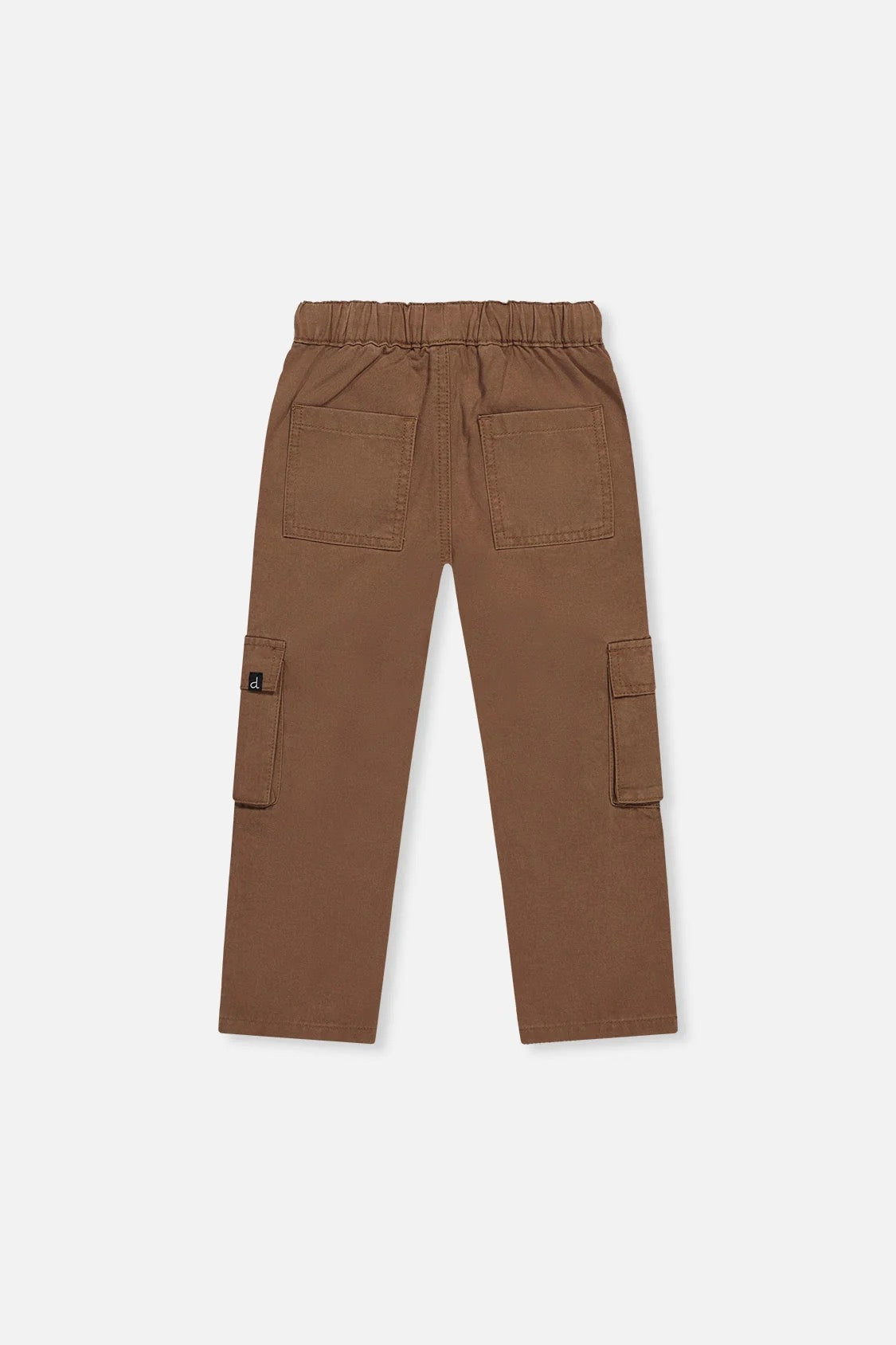 Twill Pants with Cargo Pockets | Shitaki Neutral Brown | Deux Par Deux