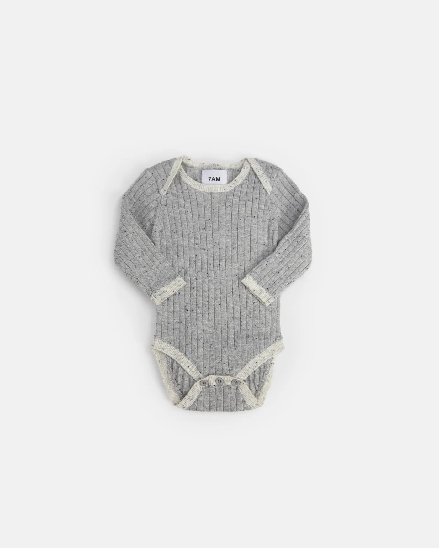 Hug Me Long Sleeve Bodysuit | Light Heather Grey | 7AM
