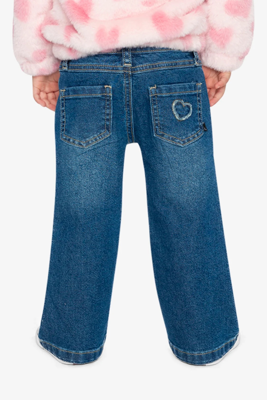 Embroidered Boot Leg Jeans | Navy Blue | Deux Par Deux