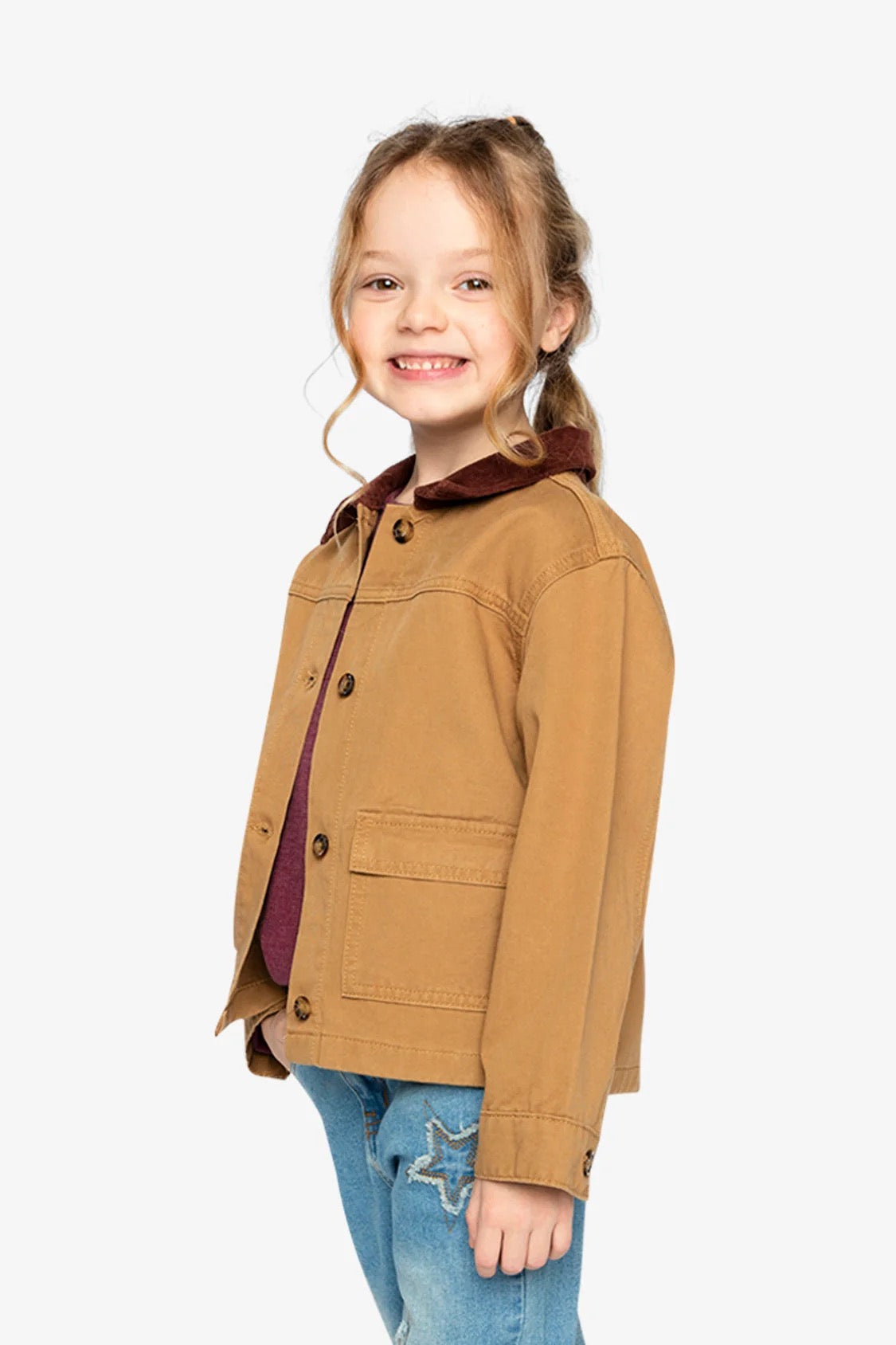 Barn Jacket | Brown Yellow | Deux Par Deux