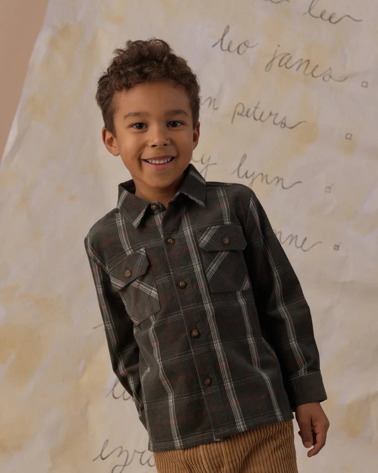 Pocketed Flannel Shirt | Holiday Plaid | Rylee & Cru