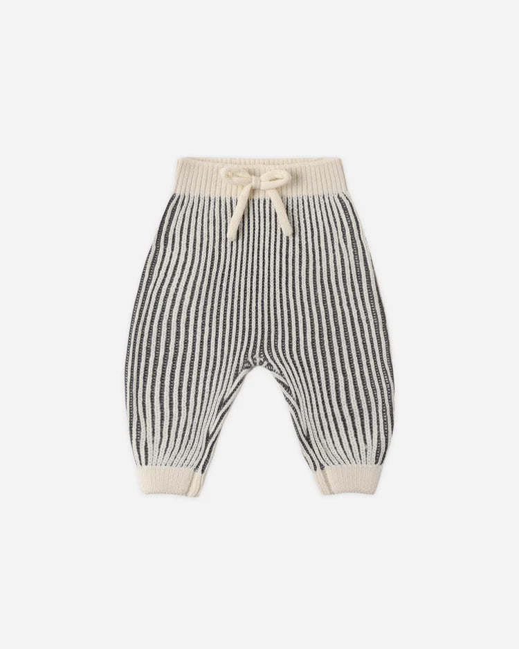 Relaxed Knit Sweater + Chunky Knit Pant Set | Midnight Stripe | Quincy Mae