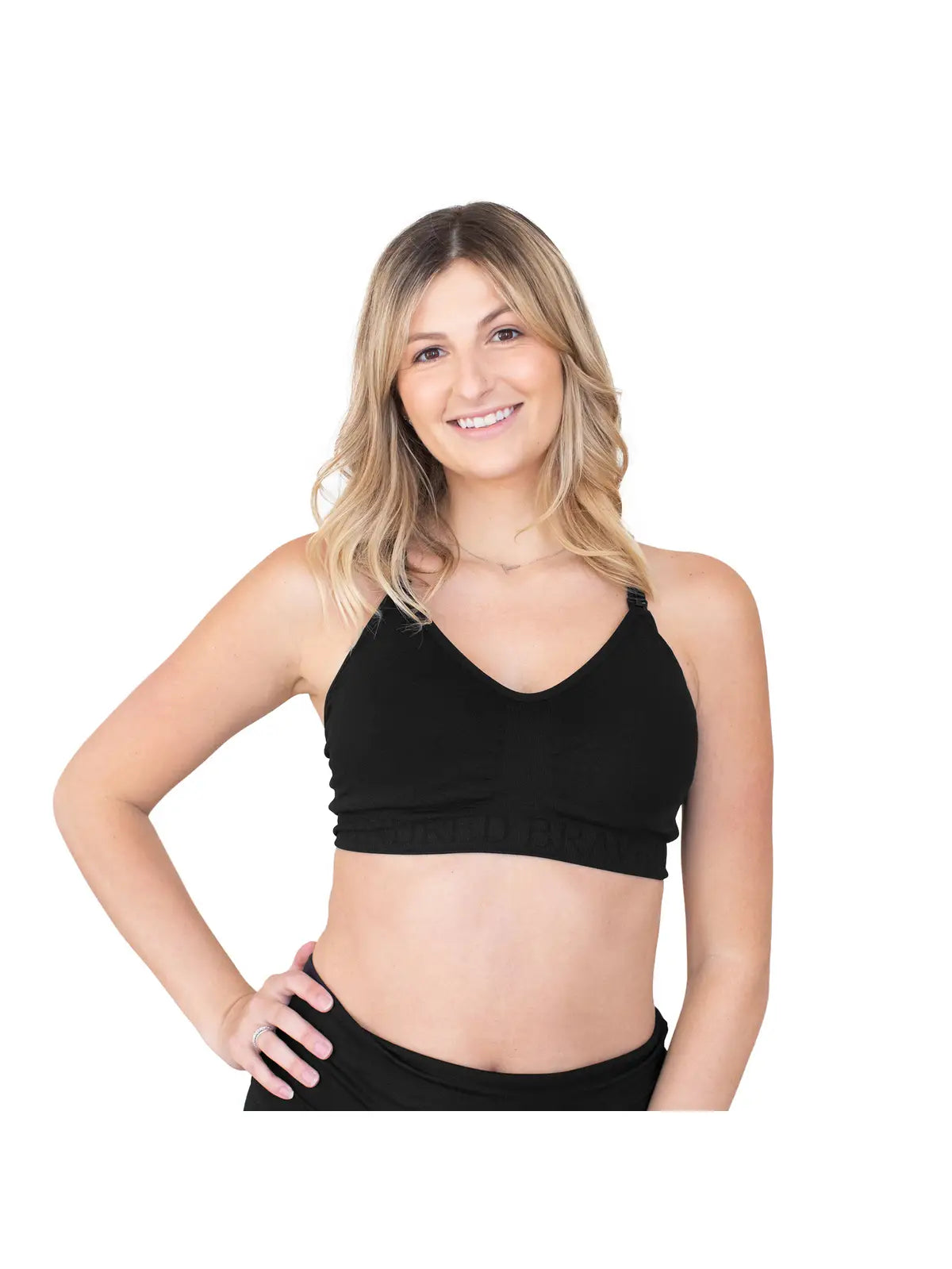 Sublime® Hands-Free Pumping & Nursing Sports Bra | Black