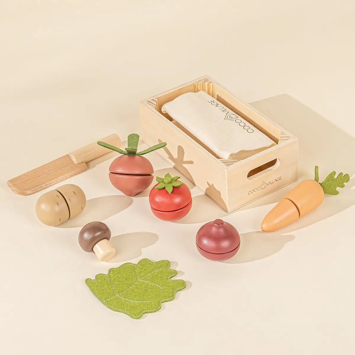 Wooden Vegetables Playset | Coco Village