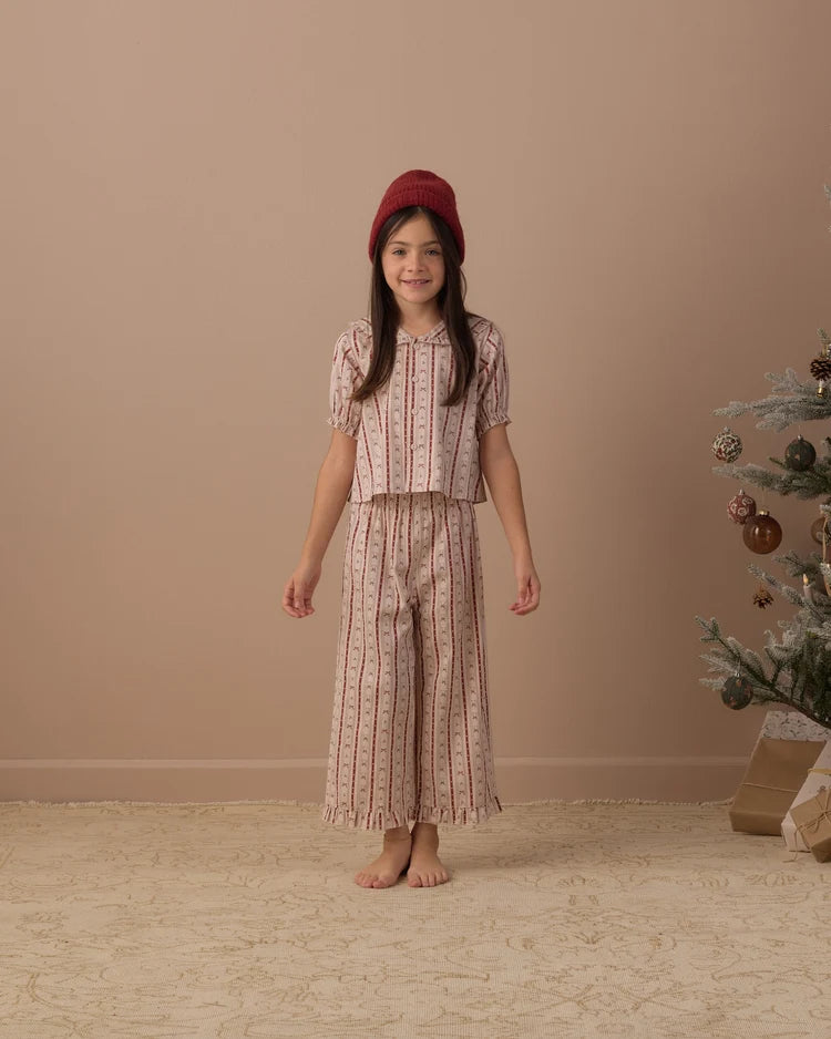 Ruffle Pajamas | Candy Cane Lane | Rylee & Cru