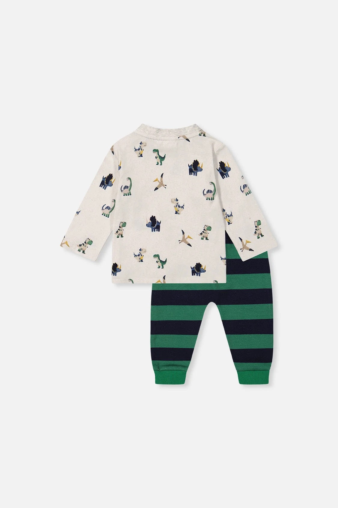 Cotton T-Shirt & Fleece Pant Set | Dinosaurs | Deux Par Deux