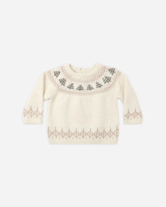 Rex Sweater | Tree Fair Isle | Quincy Mae