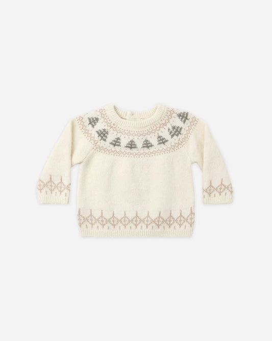 Rex Sweater | Tree Fair Isle | Quincy Mae