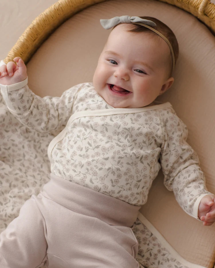 Side Snap Bodysuit & Pant Set | Floret | Quincy Mae