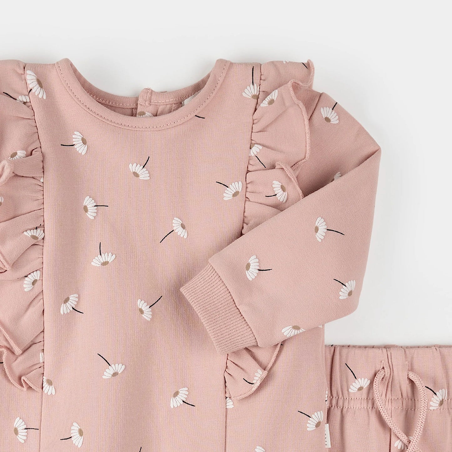 Daisy Print on Rose 2PC Set | Petit Lem