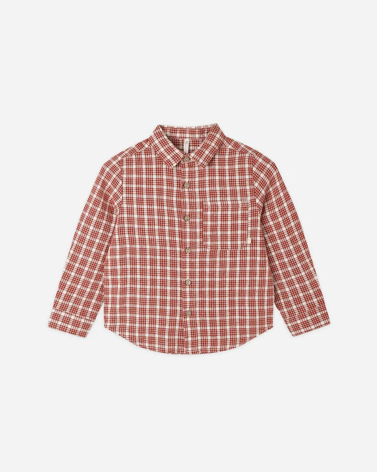 Collared Long Sleeve Shirt | Vintage Plaid | Rylee & Cru