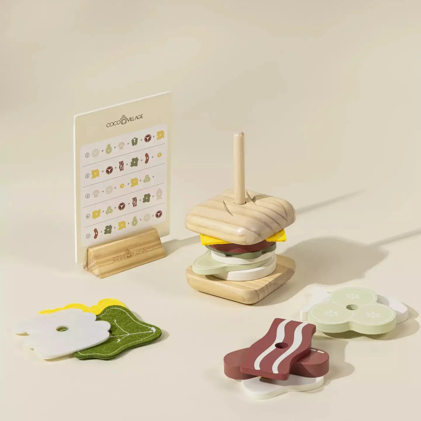 Wooden Stackable Sandwich | Coco Village