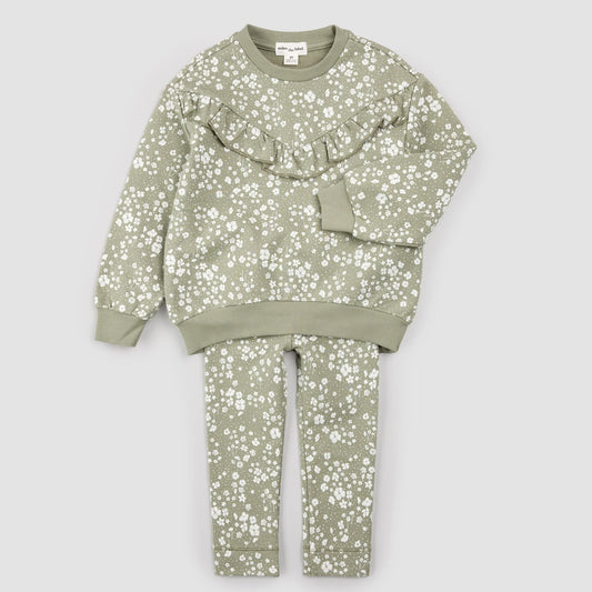 Floral Print on Sage 2PC Set | Miles the Label