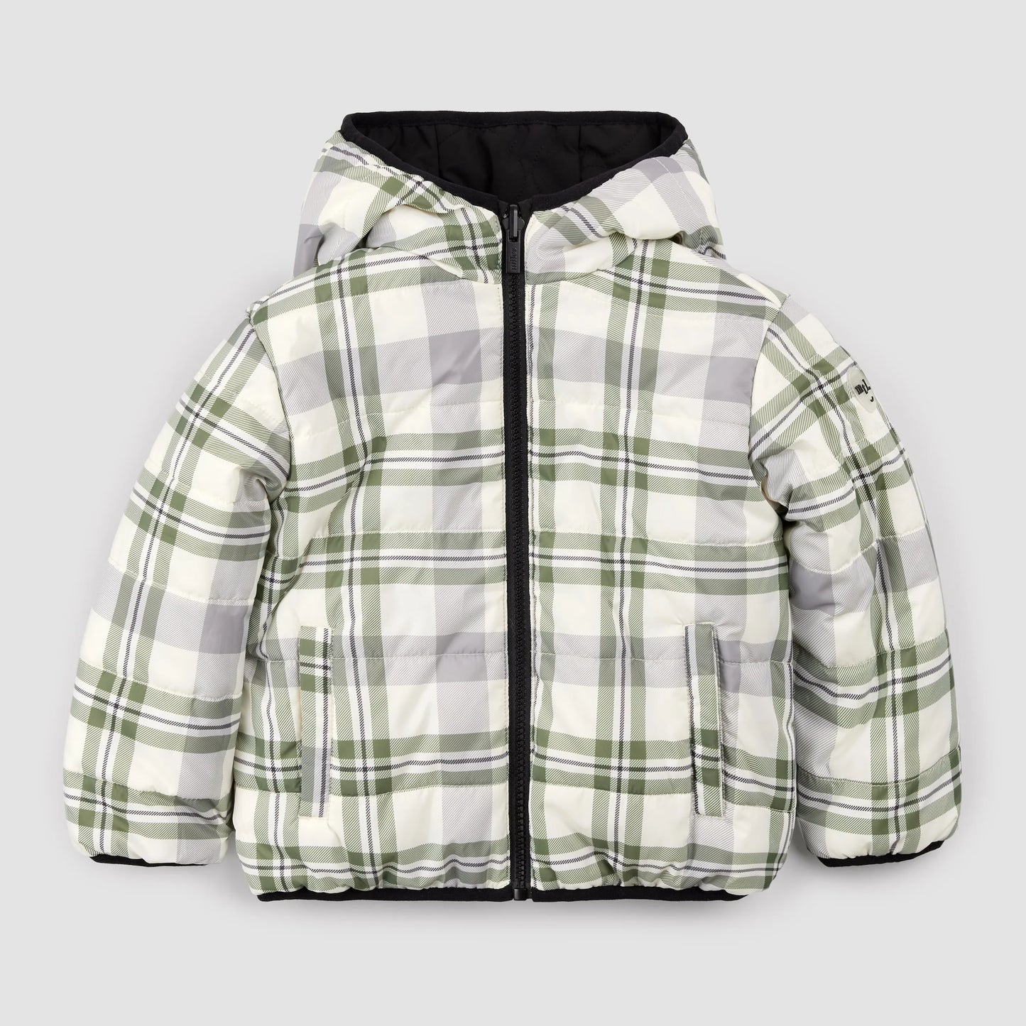 Reversible Jacket | Winter Moss Plaid Print on Black | Miles the Label