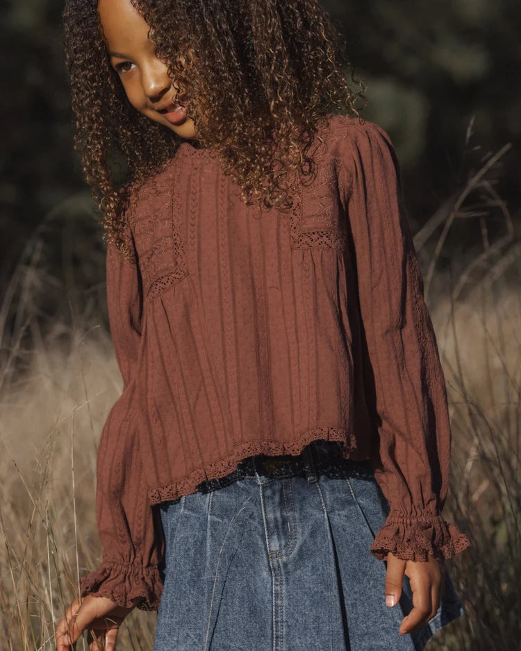 Cecile Blouse | Mulberry | Rylee & Cru