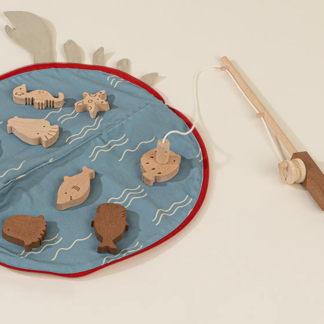 Wooden Fishing Game with Bag | Coco Village