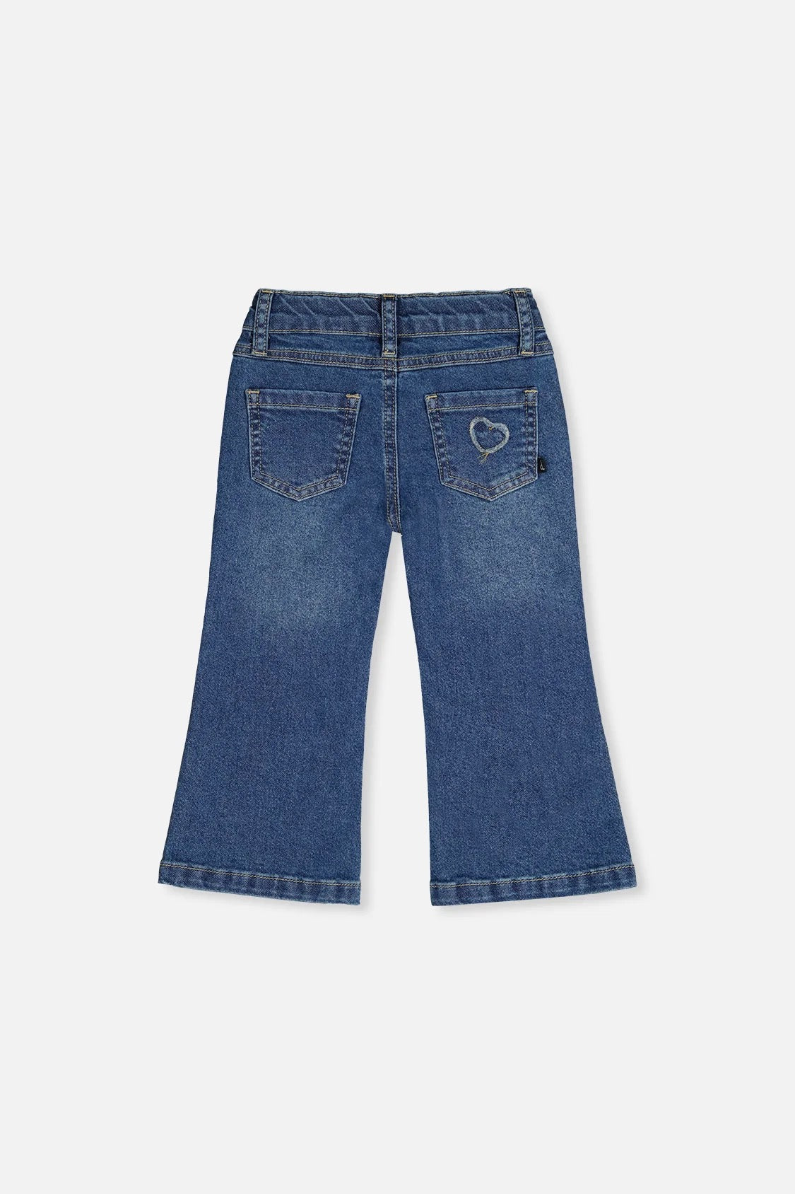 Embroidered Boot Leg Jeans | Navy Blue | Deux Par Deux