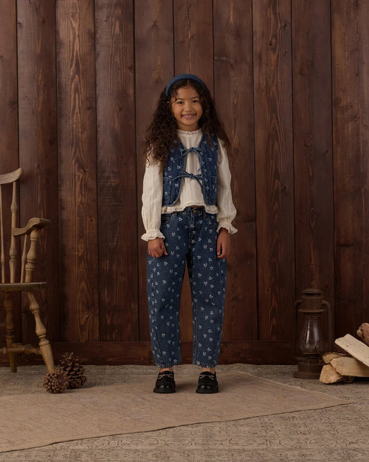 Denim Vest | Heart Ditsy | Rylee & Cru