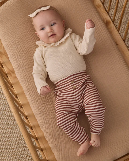 Ruffle Collar Bodysuit | Natural | Quincy Mae