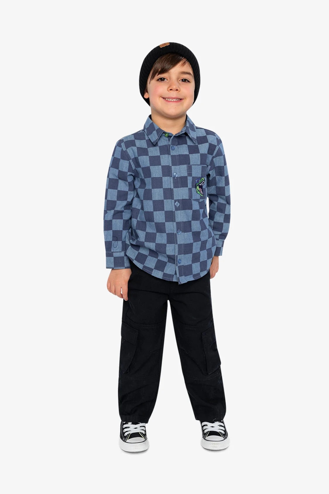 Twill Pants with Cargo Pockets | Dark Blue | Deux Par Deux