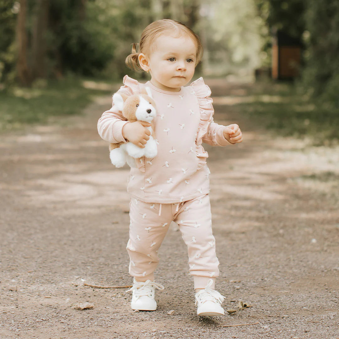 Daisy Print on Rose 2PC Set | Petit Lem