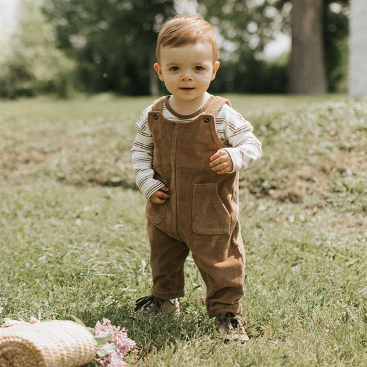 Brown Corduroy Overall Set | Petit Lem