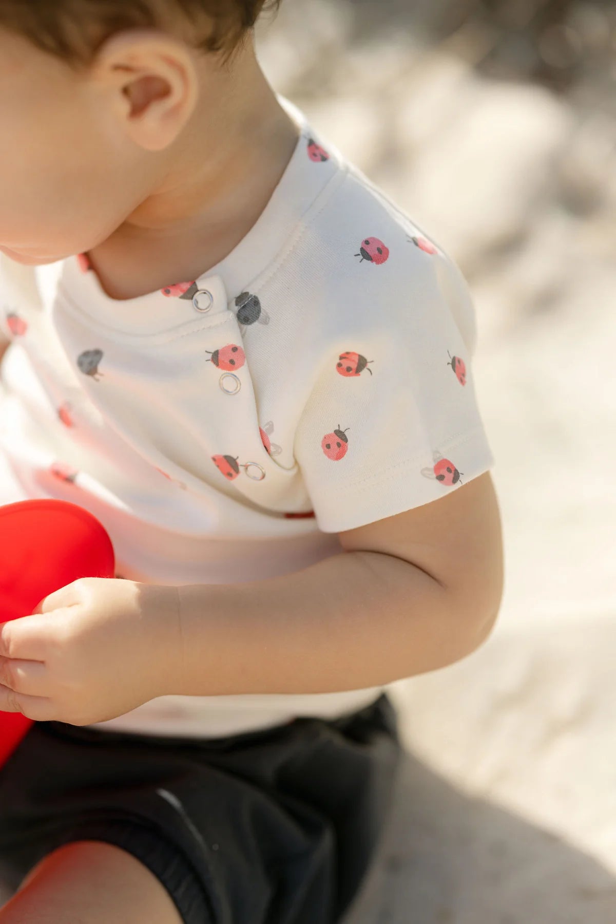 Short Sleeve One-Piece | Pehr | Lucky Ladybug