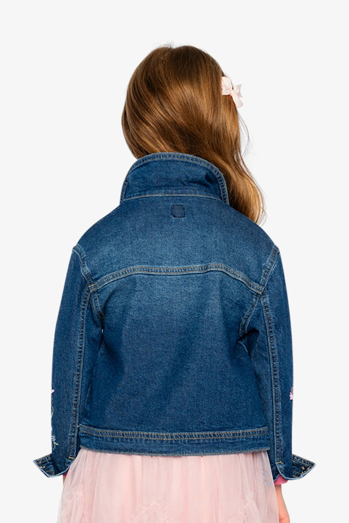 Embroidered Denim Jacket | Light Blue Denim | Deux Par Deux