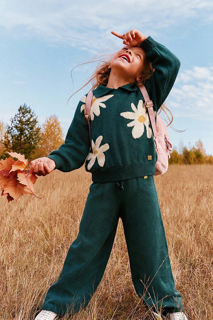 Flare Pants | Jasper Green | Deux Par Deux