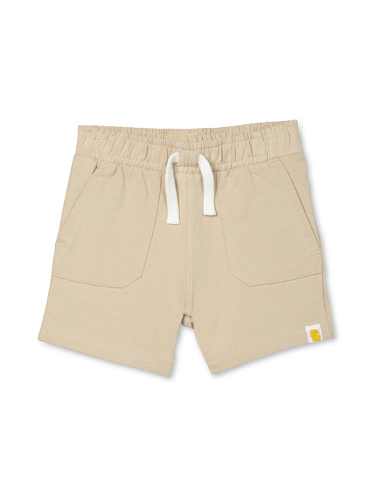 Knit Pocket Short | Rise Little Earthlings | Sand