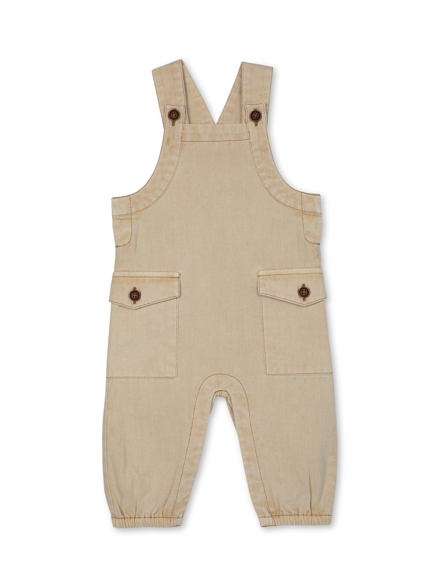 Pocket Overalls | Tan | Rise Little Earthlings