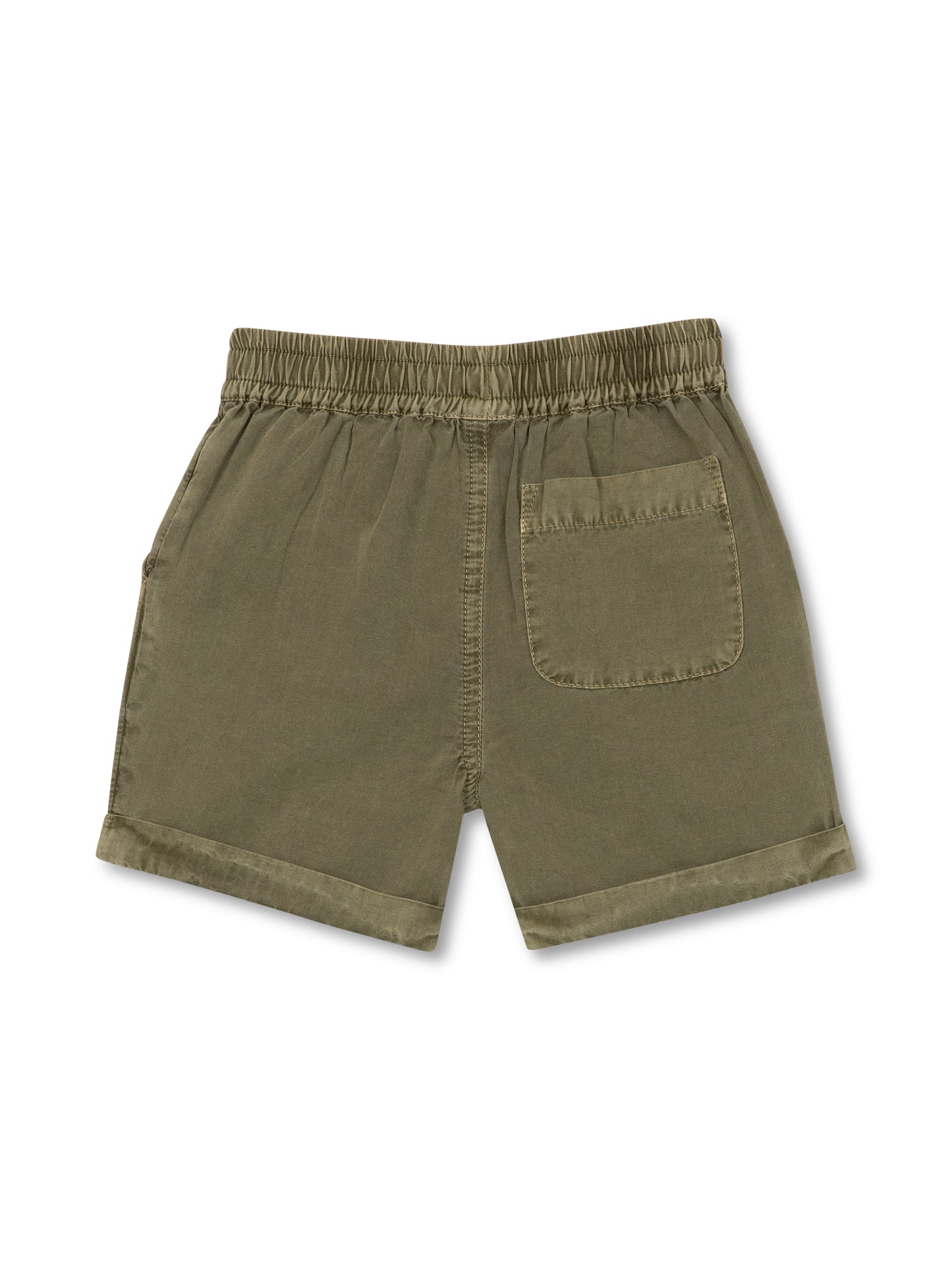 Woven Button Short | Olive | Rise Little Earthlings