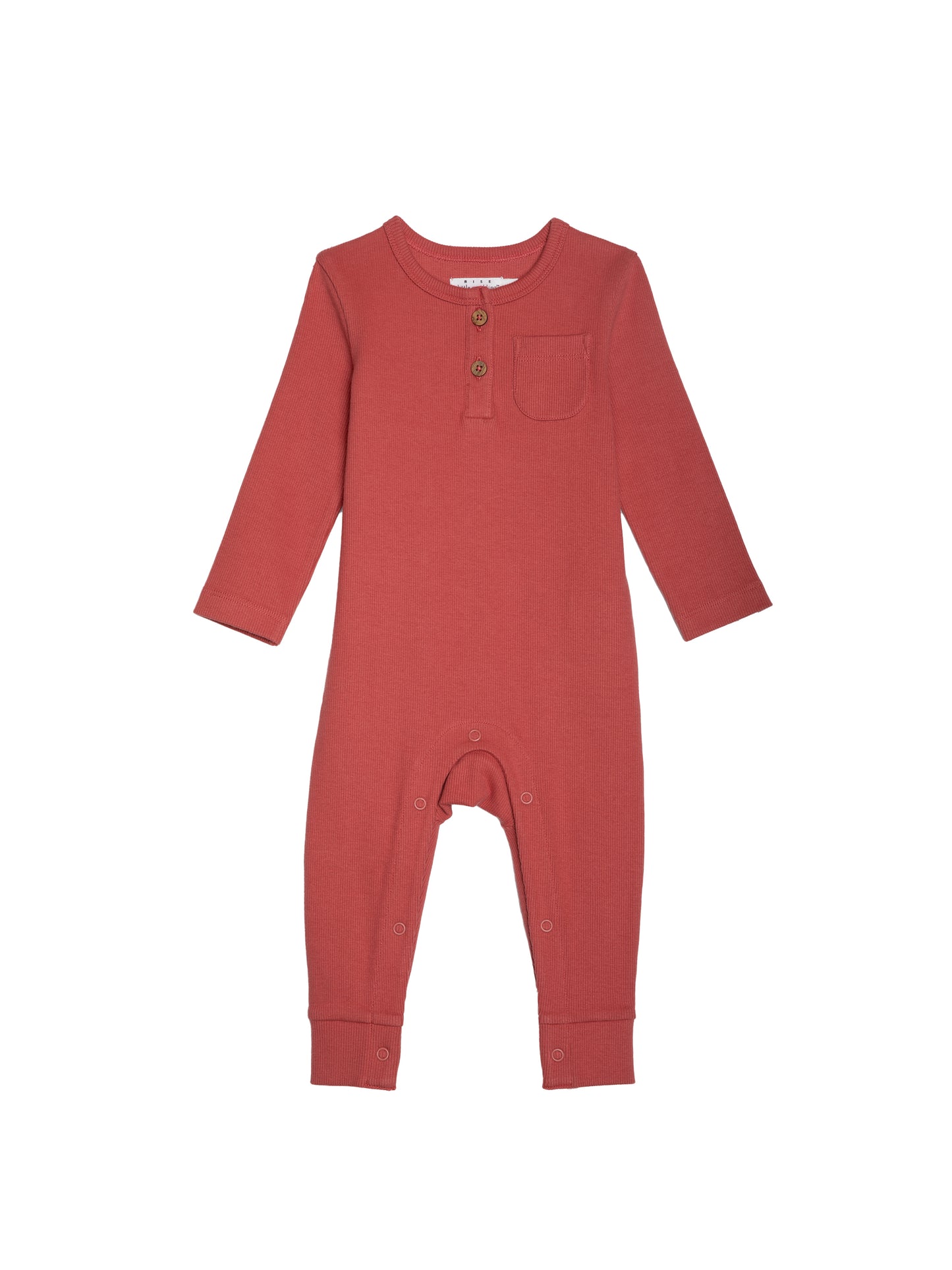 Ribbed Pocket Romper | Dusty Cedar | Rise Little Earthlings