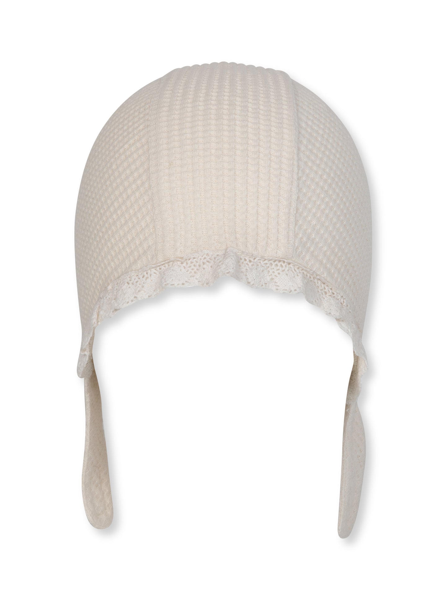 Waffle Knit Romper with Bonnet | White | Rise Little Earthlings