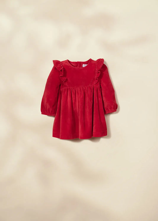 Velvet Dress | Red | Rise Little Earthlings