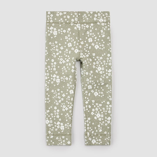 Floral Print on Sage Leggings